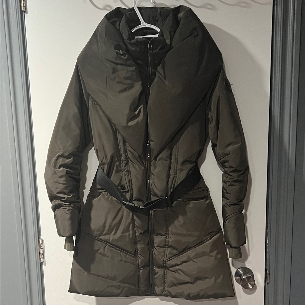 RUD by Rudsak Dark Green Belted Puffer Jacket